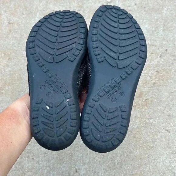 Crocs Capri Shimmer Cross Band Sandals Women’s Size 6 - Picture 5 of 7